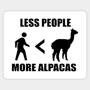 Less People, More Alpacas Magnet